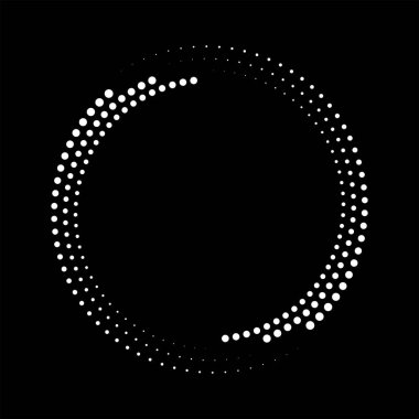 Beyaz vektör yarım ton noktalar sarmal formda, vektör illüstrasyonu