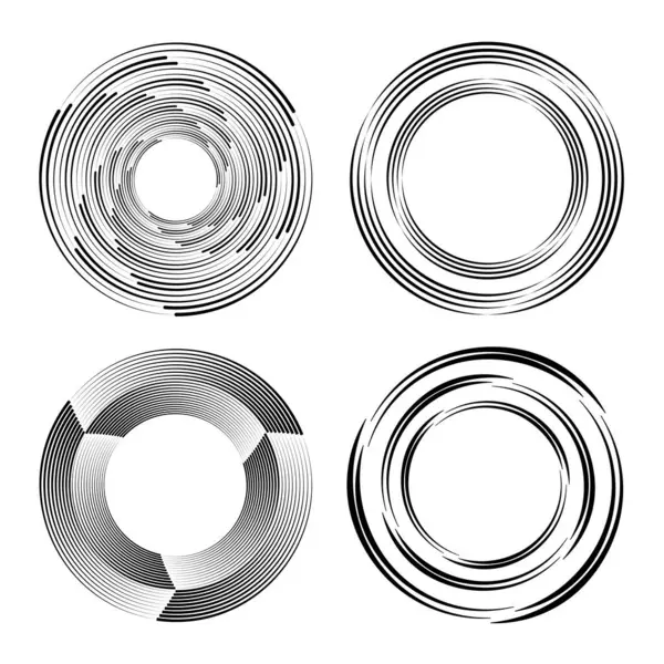  Sarmal formda siyah kıvrımlı çizgiler kümesi, vektör illüstrasyonu