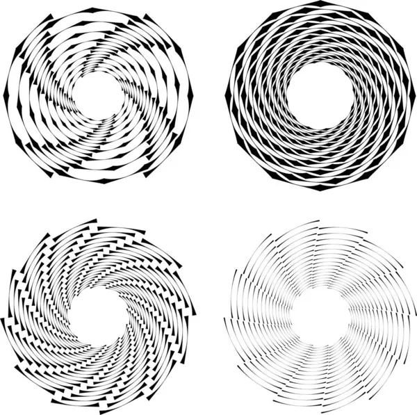 Girdap formunda siyah hız çizgileri kümesi, vektör illüstrasyonu