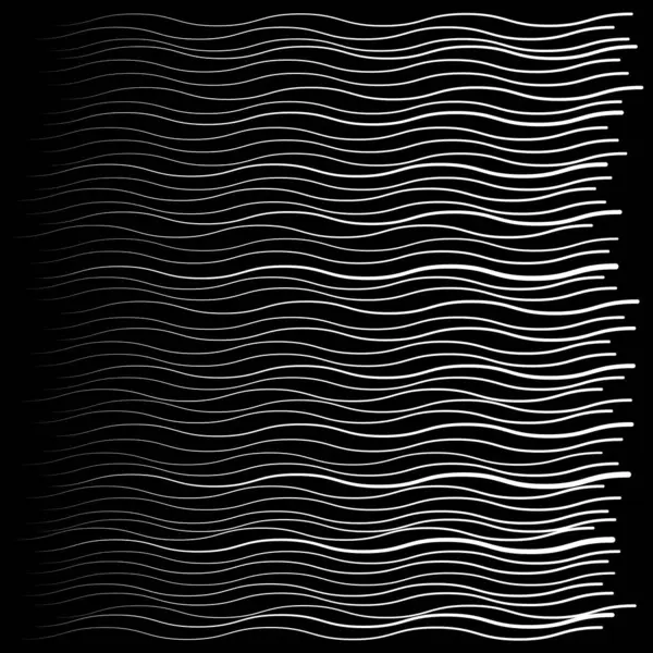 Soyut formda beyaz yatay dalgalı hız çizgileri, vektör illüstrasyonu
