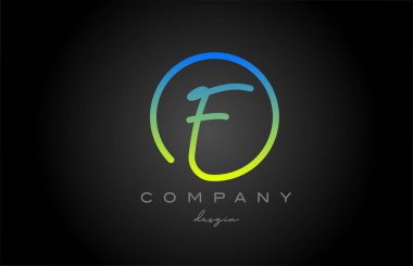 F green alphabet letter logo icon design. Handwritten connected creative template for business and company