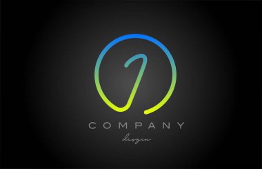 I green alphabet letter logo icon design. Handwritten connected creative template for business and company