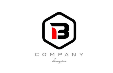 siyah ve beyaz alfabe harfi logo simgesi tasarımlı altıgen. Şirket ve iş için yaratıcı şablon