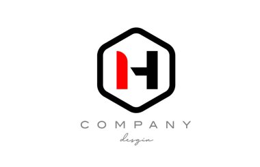 siyah ve beyaz alfabe harfi logo simgesi tasarımlı altıgen. Şirket ve iş için yaratıcı şablon