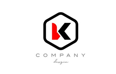 siyah ve beyaz alfabe harfi logo simgesi tasarımlı altıgen. Şirket ve iş için yaratıcı şablon