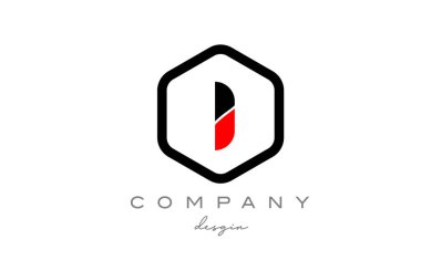 siyah ve beyaz alfabe harfi logo simgesi tasarımlı altıgen. Şirket ve iş için yaratıcı şablon