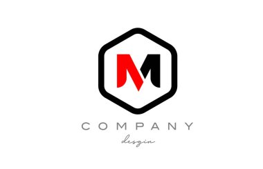 siyah ve beyaz alfabe harfli simge logosu tasarımlı altıgen. Şirket ve iş için yaratıcı şablon