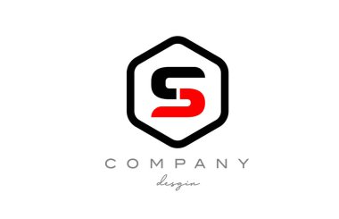 siyah ve beyaz alfabe harfi logo simgesi tasarımlı altıgen. Şirket ve iş için yaratıcı şablon