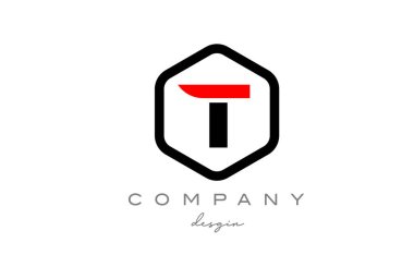 siyah ve beyaz alfabe harfi logo simgesi tasarımlı altıgen. Şirket ve iş için yaratıcı şablon