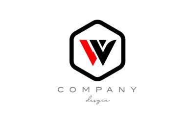 siyah ve beyaz alfabe harfi logo simgesi tasarımlı altıgen. Şirket ve iş için yaratıcı şablon