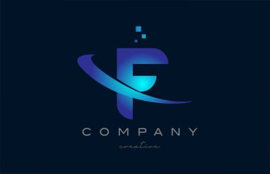 G blue alphabet letter logo icon. Creative design template for business and company with swoosh