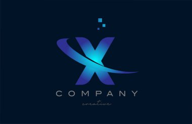 Y blue alphabet letter logo icon. Creative design template for business and company with swoosh