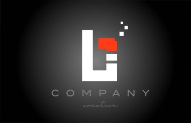 B dots alphabet letter logo icon design. Template design for company or business in black white and red 