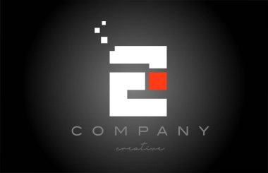 Z dots alphabet letter logo icon design. Template design for company or business in black white and red 