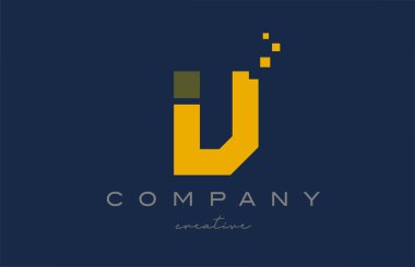 yellow dots V alphabet letter logo icon design. Template design for company or business idea