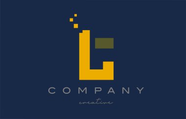 yellow dots T alphabet letter logo icon design. Template design for company or business idea