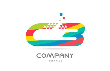 CD colorful alphabet letter logo icon design combination. Colored creative template design for company or business. Vector element for identity. Logotype or emblem