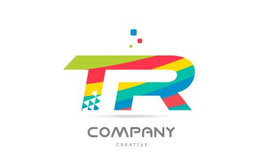 VC colorful alphabet letter logo icon design combination. Colored creative template design for company or business. Vector element for identity. Logotype or emblem