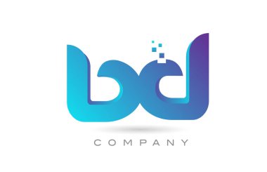 BD alphabet letter logo icon combination design. Creative template for company and business