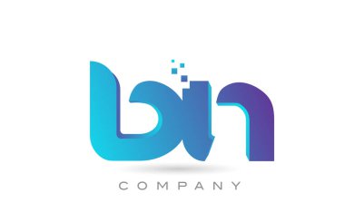 BN alphabet letter logo icon combination design. Creative template for company and business