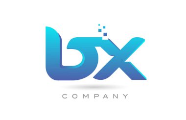 BX alphabet letter logo icon combination design. Creative template for company and business