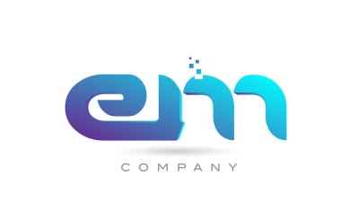 EM alphabet letter logo icon combination design. Creative template for company and business