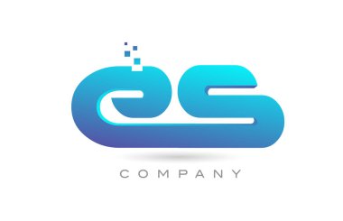 ES alphabet letter logo icon combination design. Creative template for company and business