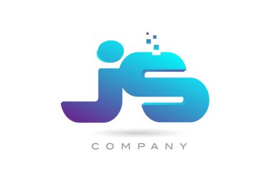 JS alphabet letter logo icon combination design. Creative template for company and business