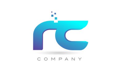 RC alphabet letter logo icon combination design. Creative template for company and business