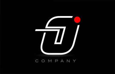 red dot O alphabet letter logo icon design on black background. Creative template for company and business