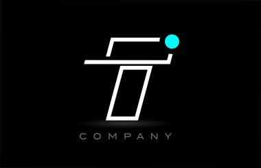 red dot T alphabet letter logo icon design on black background. Creative template for company and business