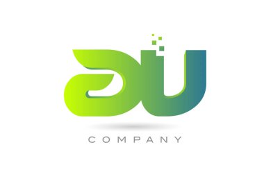 joined AV alphabet letter logo icon combination design with dots and green color. Creative template for business and company