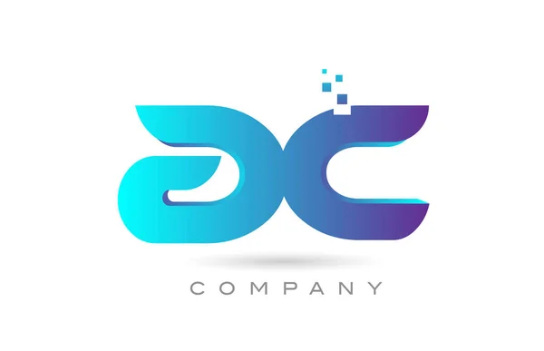 Alphabet Letter Logo Icon Combination Design Creative Template Company Business — Stok Vektör