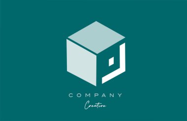 cube L letter cube alphabet letter logo icon design with green pastel color. Creative design template for business and company