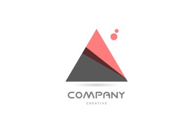 A pink dots geometric alphabet letter logo icon. Creative template for company and business