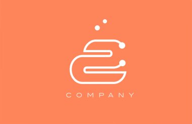 Z orange white dot line alphabet letter logo icon design. Creative template for company and business