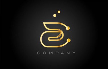 A dot line alphabet letter logo icon design. Creative template for company and business in pink yellow color