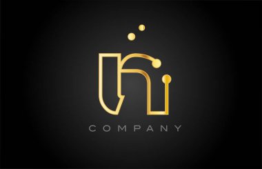 N dot line alphabet letter logo icon design. Creative template for company and business in pink yellow color