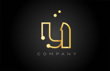 U dot line alphabet letter logo icon design. Creative template for company and business in pink yellow color