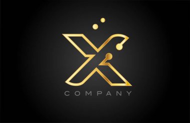 X dot line alphabet letter logo icon design. Creative template for company and business in pink yellow color