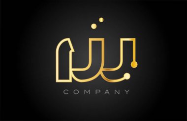 W dot line alphabet letter logo icon design. Creative template for company and business in pink yellow color