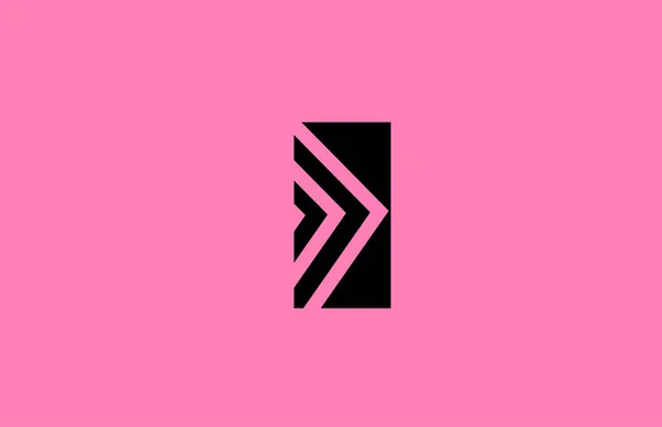 Rosa Schwarz Alphabet Buchstabe Logo Symbol Design Mit Geometrischen Linien — Stockvektor