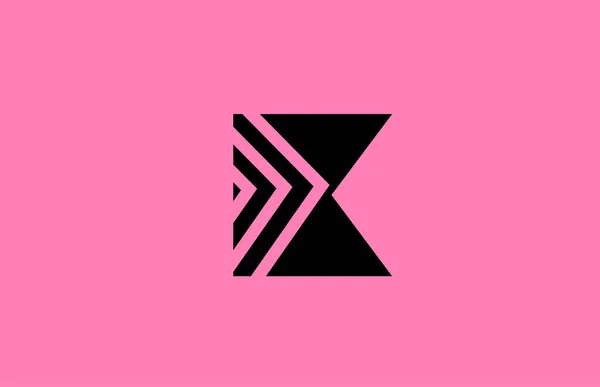 Rosafarbenes Schwarzes Buchstaben Logo Symbol Design Mit Geometrischen Linien Kreative — Stockvektor