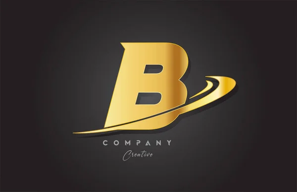 Goldenen Buchstaben Logo Symbol Design Vorlage Für Unternehmen Und Geschäfte — Stockvektor