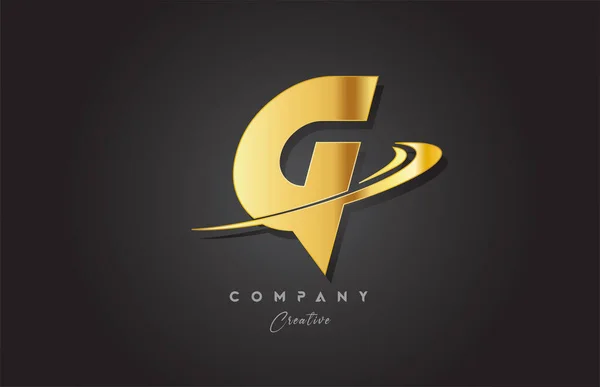 Goldenes Buchstaben Logo Symbol Design Vorlage Für Unternehmen Und Geschäfte — Stockvektor