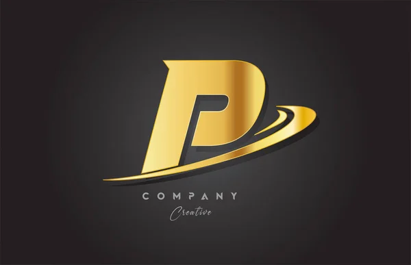 Letras Alfabeto Dorado Logotipo Icono Diseño Plantilla Para Empresa Negocio — Vector de stock