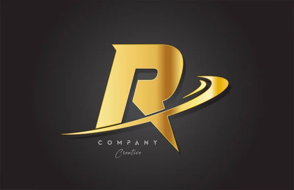 Zlatá Abeceda Písmenko Logo Design Ikony Šablona Pro Společnost Obchod — Stockový vektor