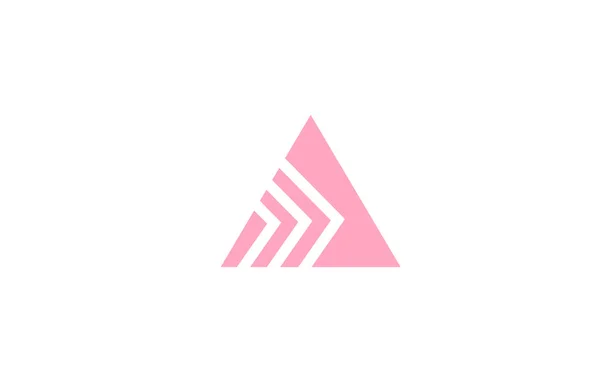 ピンクの文字ラインデザインのWアルファベットロゴアイコン ビジネスと会社のための創造的な幾何学テンプレート — ストックベクタ