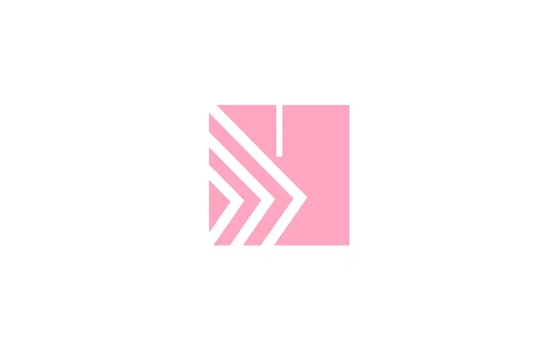 Logo Logo Huruf Pink Dengan Desain Baris Templat Geometris Kreatif - Stok Vektor
