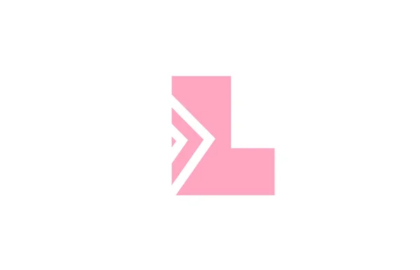 Розовая Буква Алфавит Логотип Значок Дизайном Линии Творческий Геометрический Соблазн — стоковый вектор
